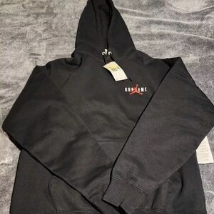Supreme Black Hoodie with Pullover Style and Soft Material